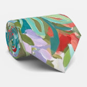Vibrant Garden Symphony Krawatte (Gerollt)