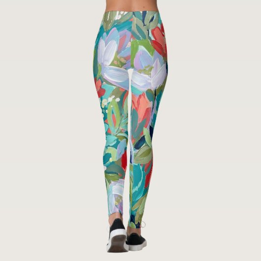 Vibrant Garden Symphony Leggings (Rückseite)