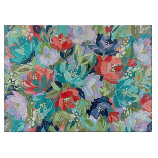 Vibrant Garden Symphony Schneidebrett (Vorderseite)