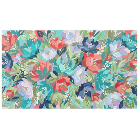 Vibrant Garden Symphony Tischdecke (Vorderseite (Horizontal))