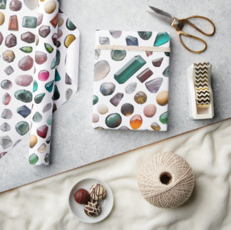 Vibrant Gemstone Pattern Geschenkpapier