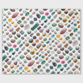 Vibrant Gemstone Pattern Geschenkpapier (Flach)