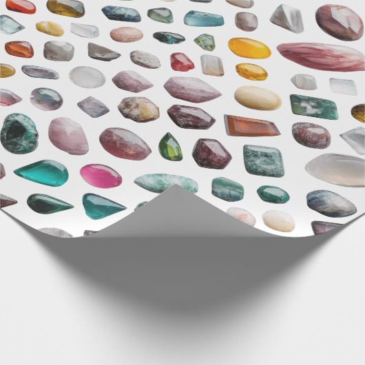 Vibrant Gemstone Pattern Geschenkpapier (Ecke)