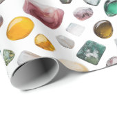 Vibrant Gemstone Pattern Geschenkpapier (Rolleneckpunkt)