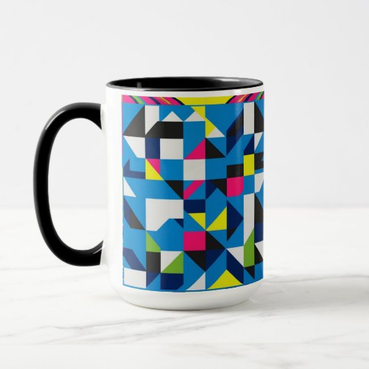 Vibrant Geometric Abstrakt Combo Tasse 15 oz - Mod (Links)