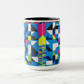 Vibrant Geometric Abstrakt Combo Tasse 15 oz - Mod (Zentrum)
