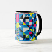 Vibrant Geometric Abstrakt Combo Tasse 15 oz - Mod (VorderseiteRechts)