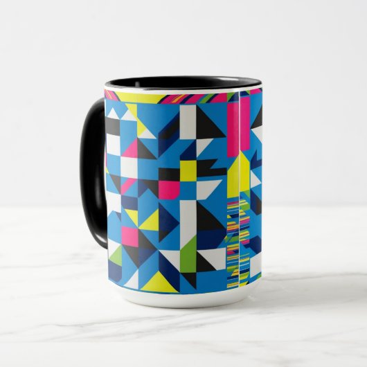 Vibrant Geometric Abstrakt Combo Tasse 15 oz - Mod (Vorderseite Links)