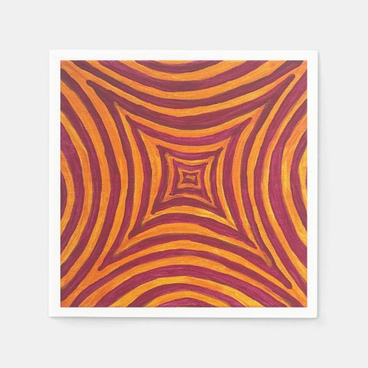 Vibrant Geometric Art Fabric Napkin Serviette (Vorderseite)