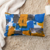 Vibrant Geometric Color Block Abstract Lendenkissen (Decke)