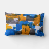 Vibrant Geometric Color Block Abstract Lendenkissen (Rückseite)