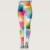Vibrant Geometric Color Blocks with Soft Gradient  Leggings (Vorderseite)