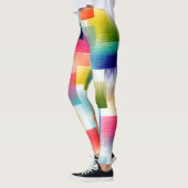 Vibrant Geometric Color Blocks with Soft Gradient  Leggings (Links)