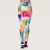 Vibrant Geometric Color Blocks with Soft Gradient  Leggings (Rückseite)