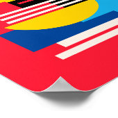 Vibrant Geometric Design in Minimalist Shapes Poster (Ecke)