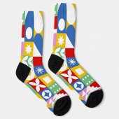 Vibrant Geometric Design  Socken