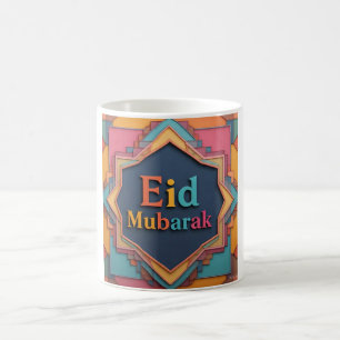 Vibrant Geometric Eid Mubarak Kaffeetasse