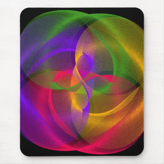 Vibrant Geometric Glossy Finish Mouse Pad Mousepad (Vorne)