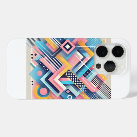 Vibrant Geometric iPhone Cover |Slim & Unique Look (Rückseite (Horizontal))