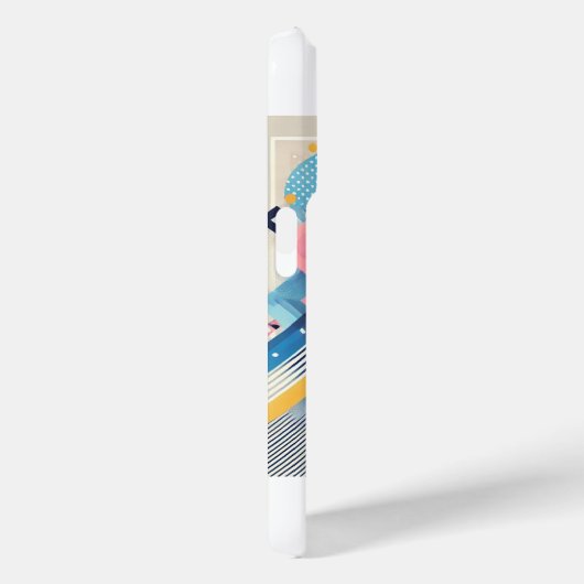 Vibrant Geometric iPhone Cover |Slim & Unique Look (Rückseite / Rechts)