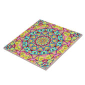 Vibrant Geometric Kaleidoscope Pattern Fliese (Seite)