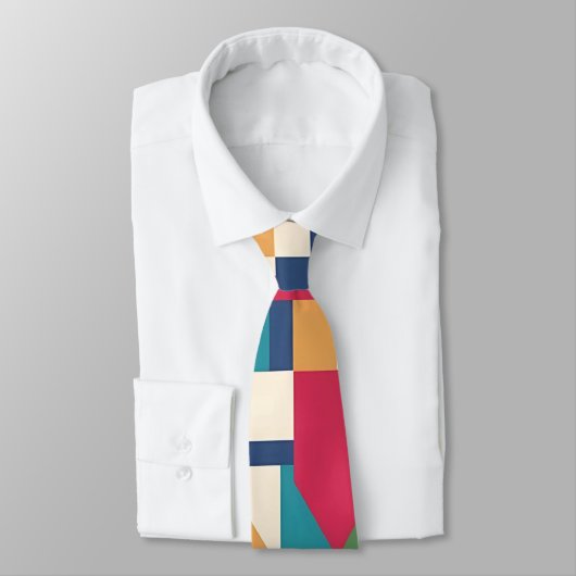 Vibrant Geometric Neck Tie Krawatte (Gebunden)