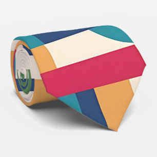 Vibrant Geometric Neck Tie Krawatte