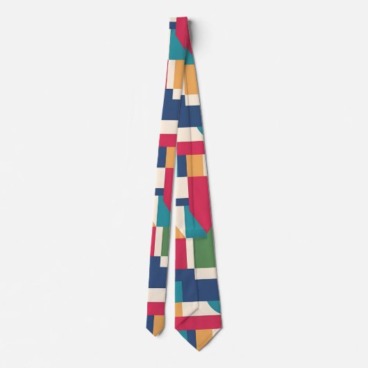 Vibrant Geometric Neck Tie Krawatte (Rückseite)
