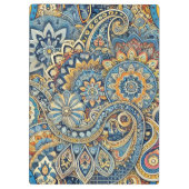 Vibrant Geometric Paisley Abstrakt Klemmbrett (Rückseite)