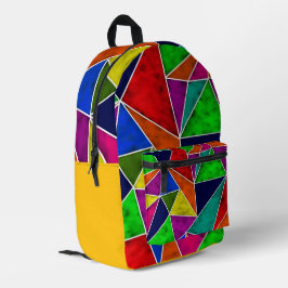 Vibrant geometric pattern bedruckter rucksack