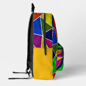 Vibrant geometric pattern bedruckter rucksack (Links)