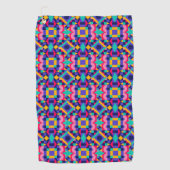 Vibrant geometric pattern featuring pink golfhandtuch (Vorderseite)