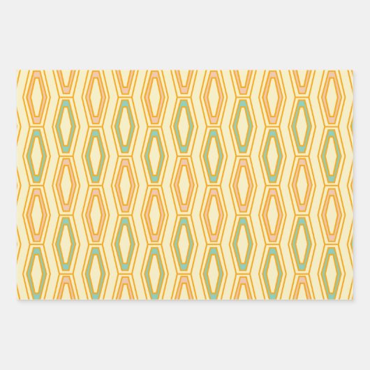 Vibrant geometric pattern with hexagonal shapes  geschenkpapier set (Vorderseite 3)