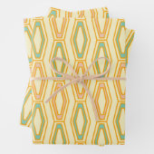 Vibrant geometric pattern with hexagonal shapes  geschenkpapier set (Beispiel)