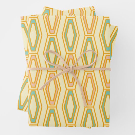 Vibrant geometric pattern with hexagonal shapes  geschenkpapier set (Beispiel)