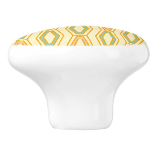 Vibrant geometric pattern with hexagonal shapes  keramikknauf (Seitenansicht)