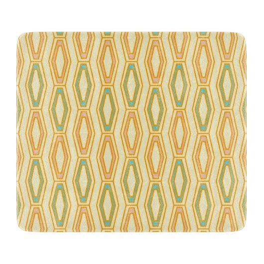 Vibrant geometric pattern with hexagonal shapes  schneidebrett (Vorderseite)