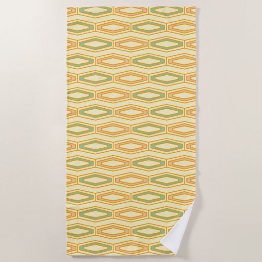 Vibrant geometric pattern with hexagonal shapes  strandtuch (Vorderseite)