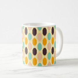 Vibrant geometric pattern with rows of octagonal s kaffeetasse
