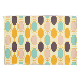 Vibrant geometric pattern with rows of octagonal s kissenbezug