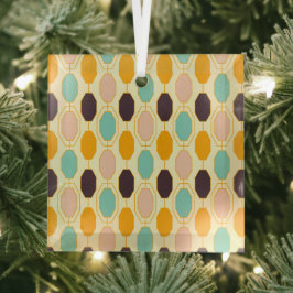 Vibrant geometric pattern with rows of octagonal s ornament aus glas