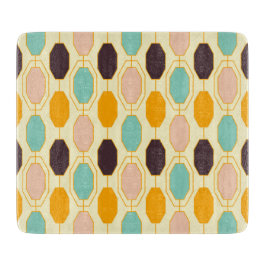 Vibrant geometric pattern with rows of octagonal s schneidebrett