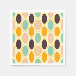 Vibrant geometric pattern with rows of octagonal s serviette