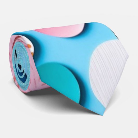 Vibrant Geometric Pop Art Pattern Krawatte (Gerollt)