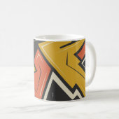 Vibrant Geometric Street Art Kaffeetasse (VorderseiteRechts)