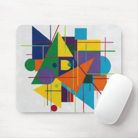 Vibrant Geometric Symphony Mousepad (Mit Mouse)