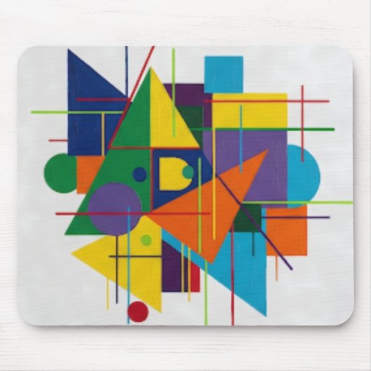 Vibrant Geometric Symphony Mousepad (Vorne)