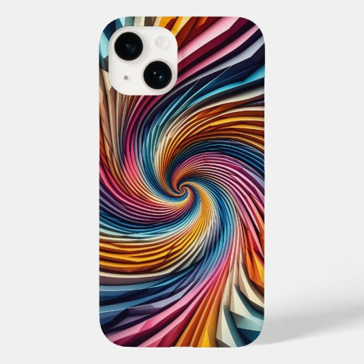 Vibrant Geometric Vortex Phone Case - Colorful  (Rückseite)