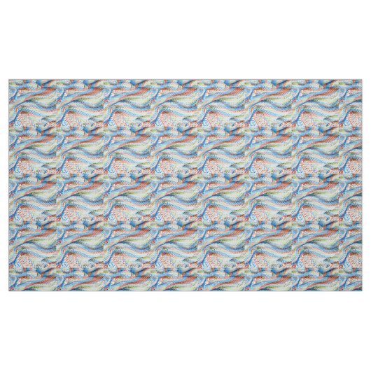 Vibrant Geometric Wave Mosaic Stoff (Fat Quarter (45,7 x 55,9 cm))