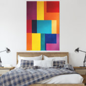 Vibrant Geometry Leinwanddruck (Insitu (Schlafzimmer))